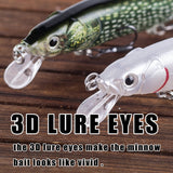 HERCULES 12CM Floating Minnow Baits Fishing Lures pack of 3pcs