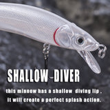 HERCULES 12CM Floating Minnow Baits Fishing Lures pack of 3pcs