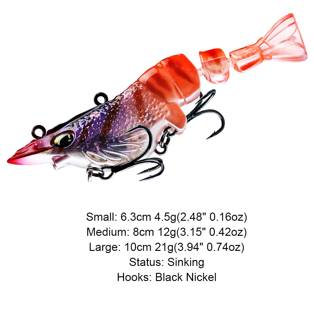 HERCULES Multi-jointed Hard Lure Crayfish Swimbait Fishing Lure