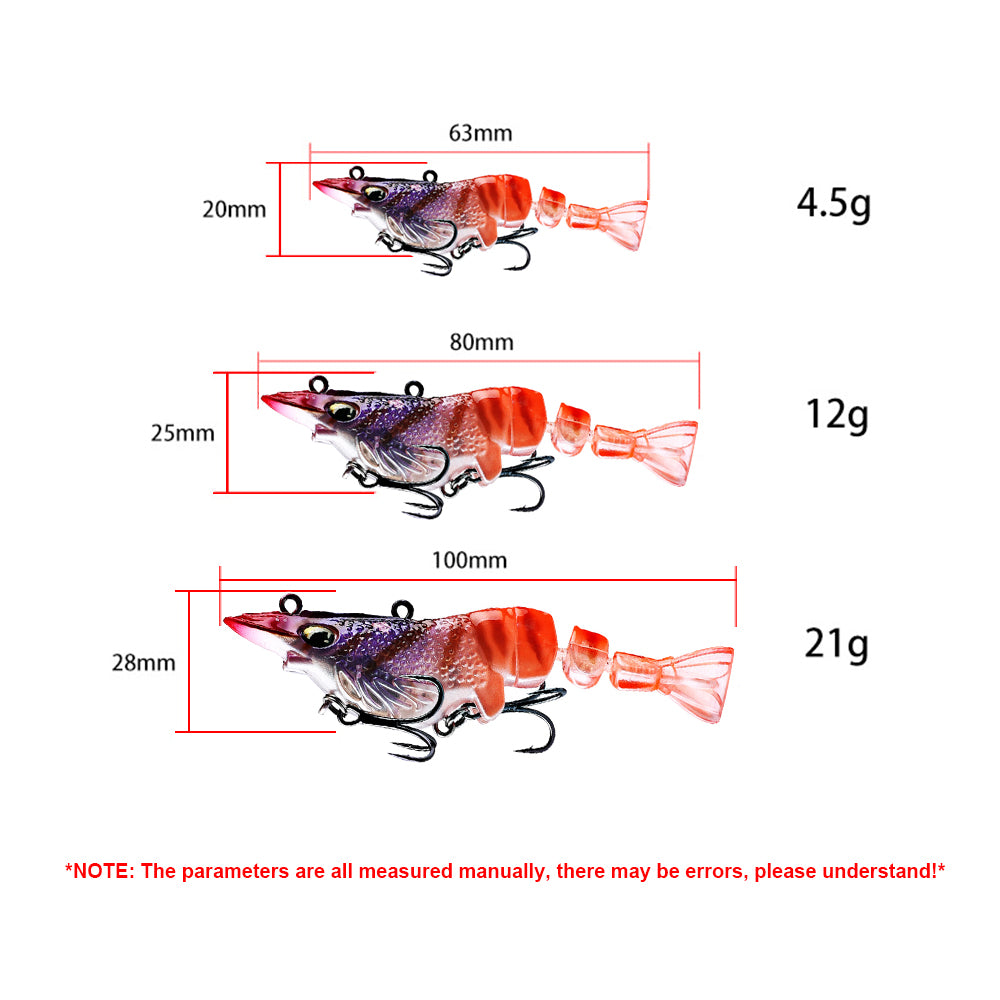 HERCULES Multi-jointed Hard Lure Crayfish Swimbait Fishing Lure
