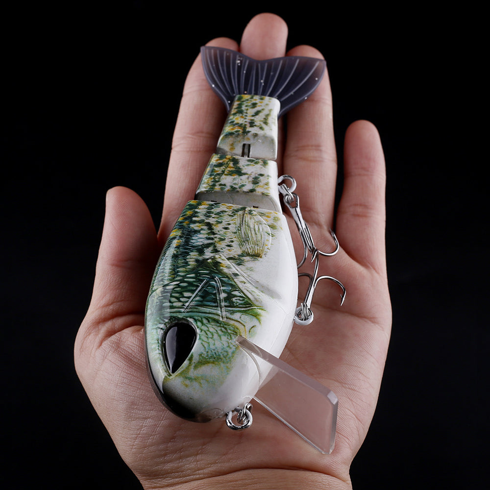 HERCULES Multi-jointed Floating Lure with Soft Tail Fishing Lures