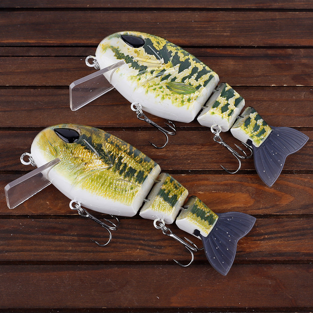 HERCULES Multi-jointed Floating Lure with Soft Tail Fishing Lures