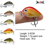HERCULES 5 Pz/scatola Mini Crankbaits Set Esche da Pesca Esche Rigide Swimbaits Barca Oceano Topwater Esche per Trota Spigola Persico Esche da Pesca