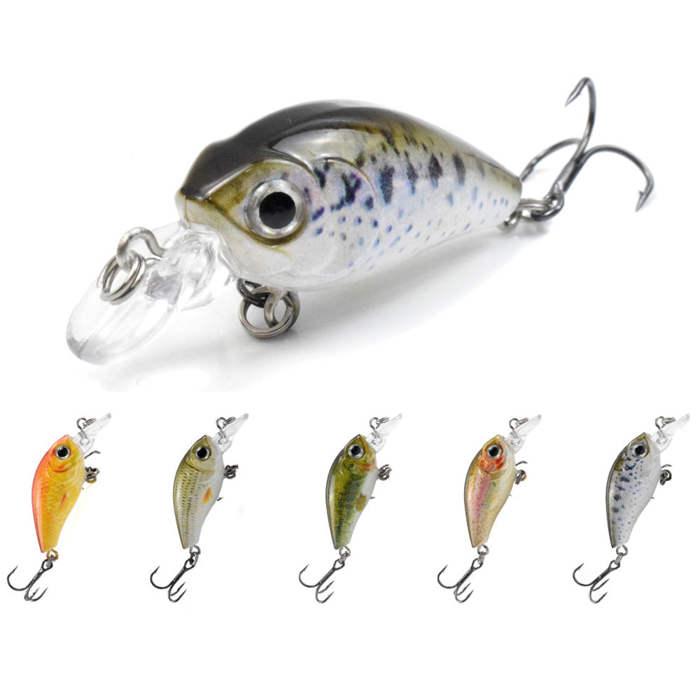 HERCULES Mini Crank Baits 4,5 cm 3,5 g 5 pezzi con scatola in PP