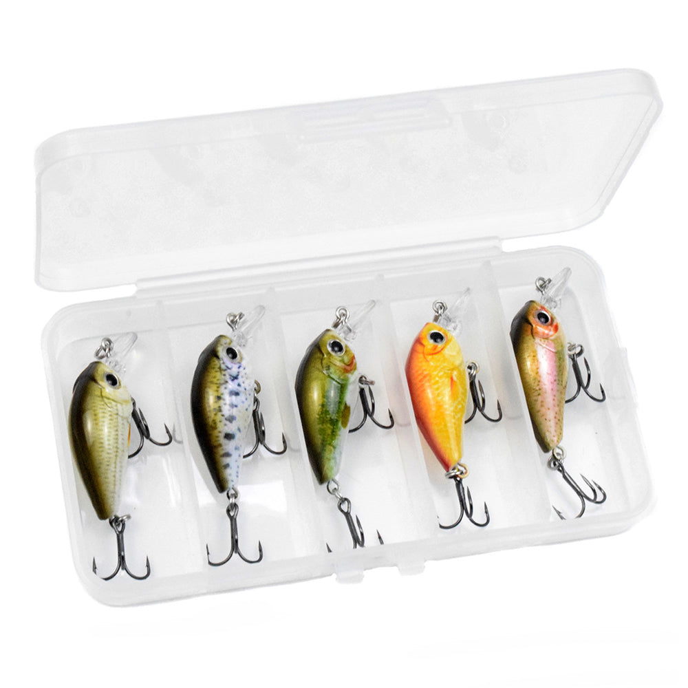 HERCULES Mini Crank Baits 4,5 cm 3,5 g 5 pezzi con scatola in PP