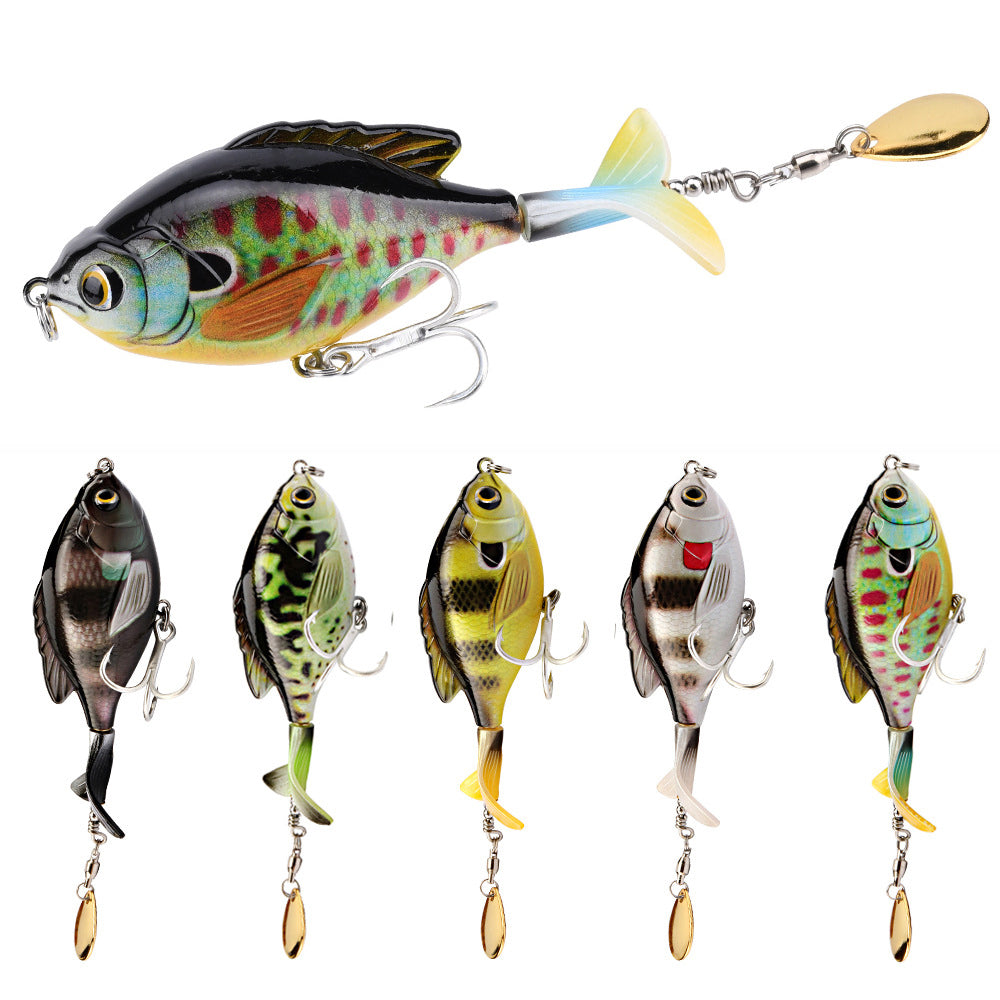 9.5cm/16.5g (3.74"/0.58oz) Topwater Fishing Lure with Rotating Tail and Sequin