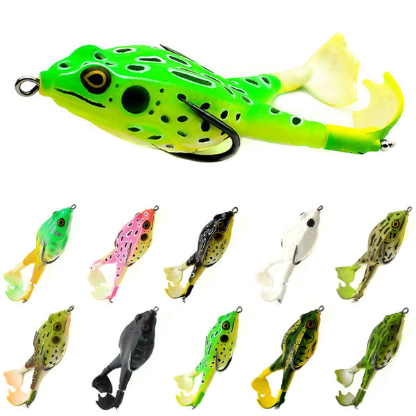 HERCULES Topwater Frog Soft Lures with Rotating Feet  HERCULES Fishing