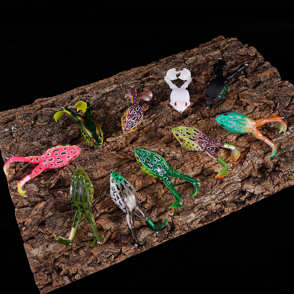 HERCULES Topwater Frog Soft Lures with Rotating Feet
