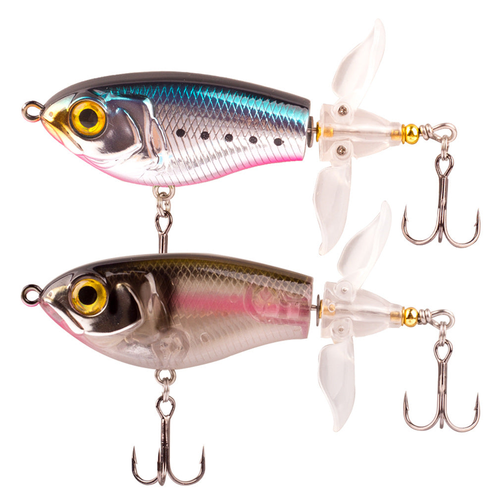 HERCULES Topwater Fishing Lures with Double Floating Rotating Tails