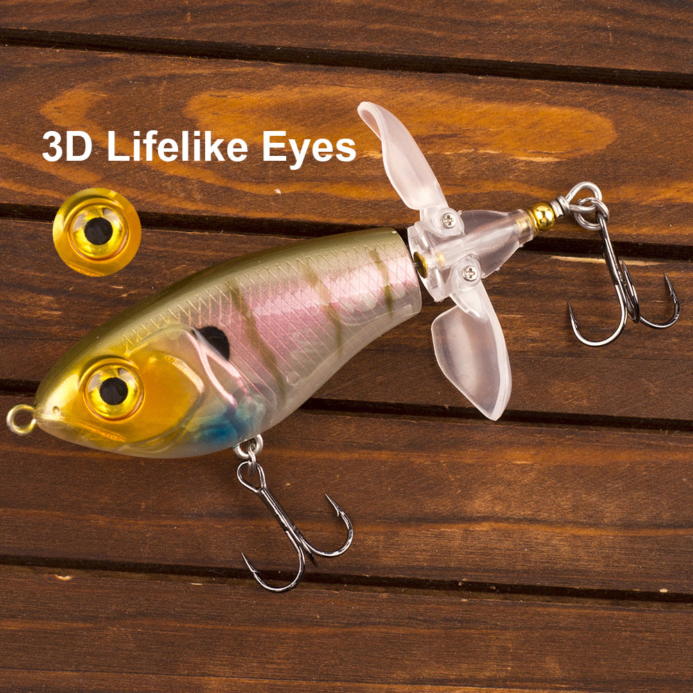 HERCULES Topwater Fishing Lures with Double Floating Rotating Tails