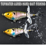 HERCULES Topwater Fishing Lures with Double Floating Rotating Tails