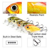 HERCULES Mini Crank Baits 4,5 cm 3,5 g 5 pezzi con scatola in PP