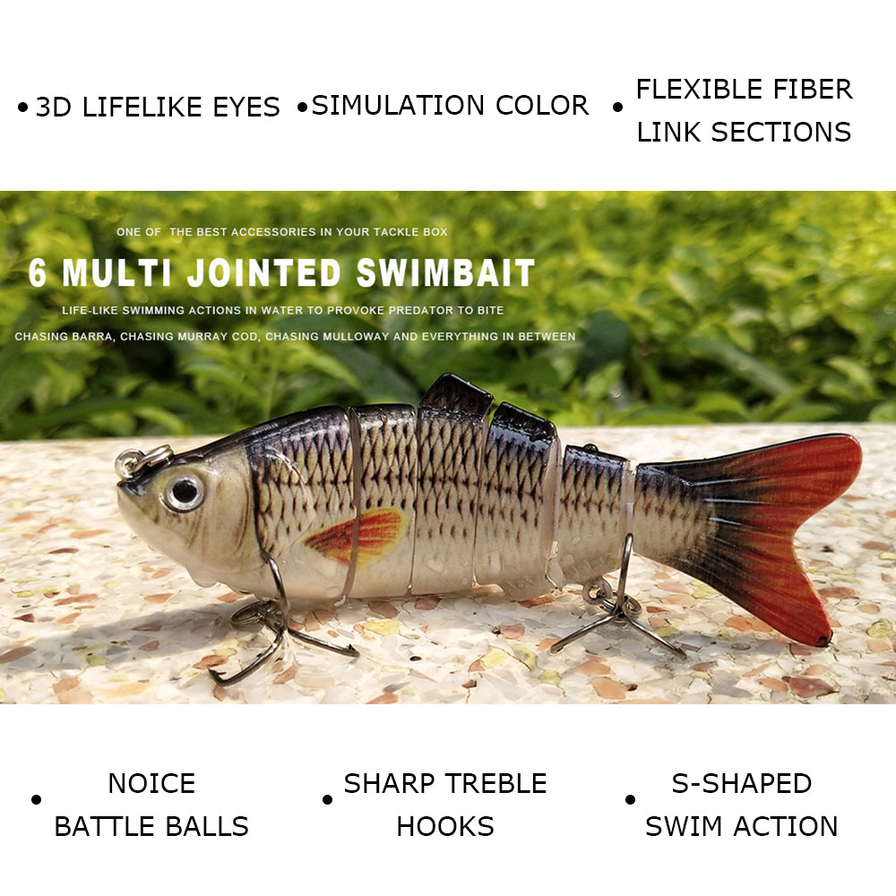 HERCULES Multi Jointed Swimbaits Fishing Lures 6-Jointed Baits