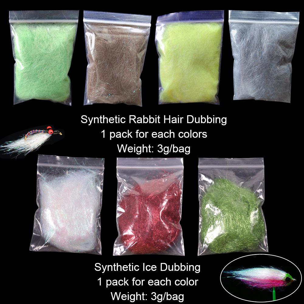 Fly Tying Material Set Feather and Dubbing Starter Kit