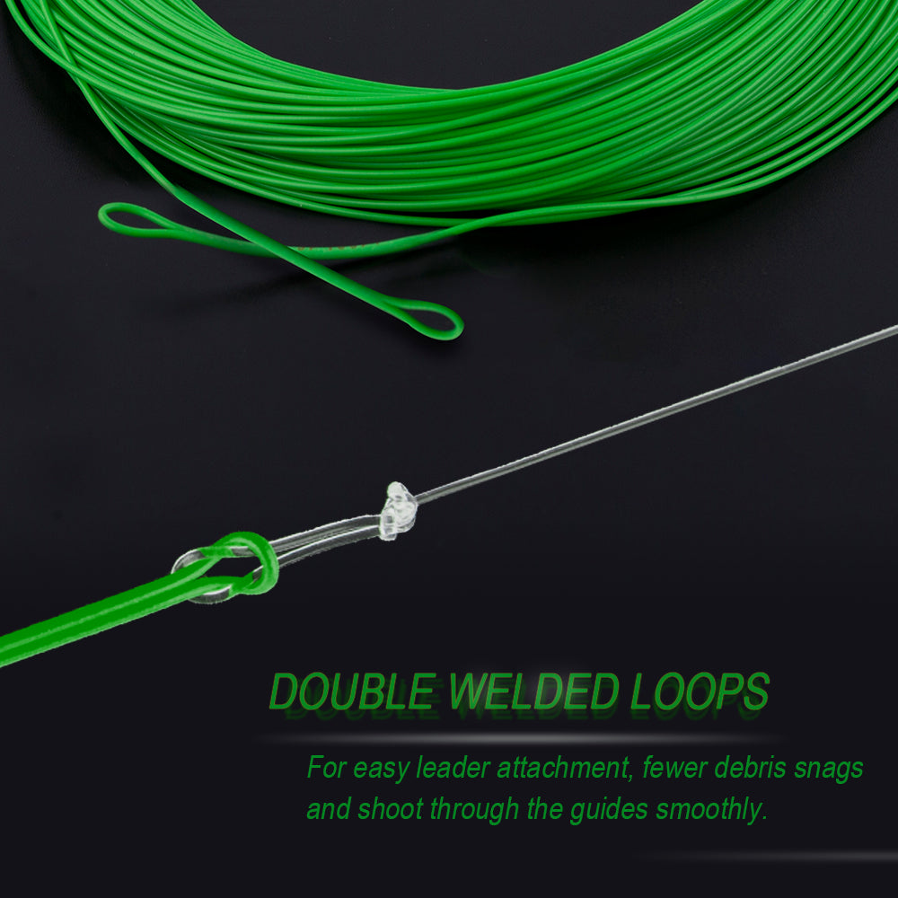 HERCULES Fly Fishing Line Floating WF Fly Line with Double Welded Loop