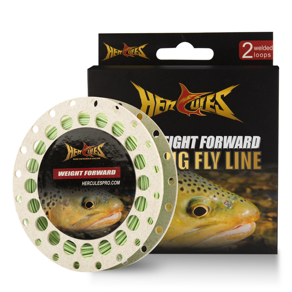 HERCULES Fly Fishing Line Floating WF Fly Line with Double Welded Loop
