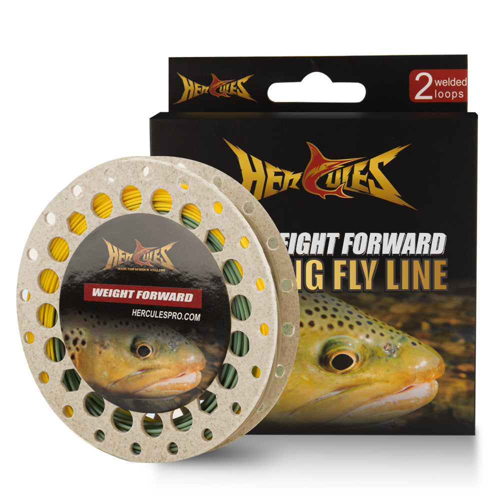 HERCULES Fly Fishing Line Floating WF Fly Line with Double Welded Loop