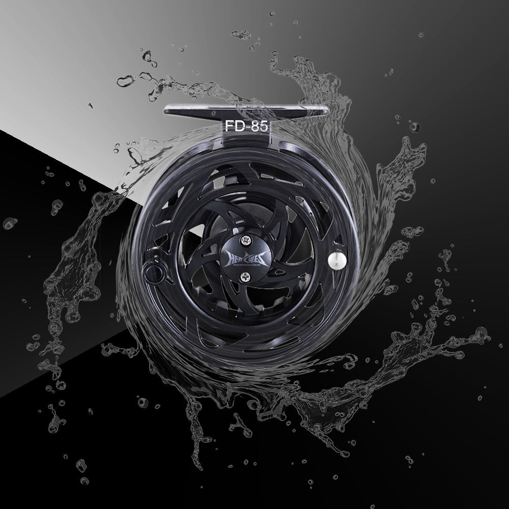 HERCULES Fly Fishing Reel with Push Button Release, Aluminum Alloy