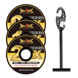 HERCULES Fly Fishing Tippet Pack of 3 with Fly Tippet holder 55 Yards