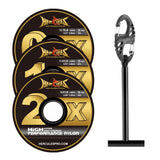 HERCULES Fly Fishing Tippet Pack of 3 with Fly Tippet holder 55 Yards