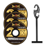 HERCULES Fly Fishing Tippet Pack of 3 with Fly Tippet holder 55 Yards