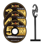 HERCULES Fly Fishing Tippet Pack of 3 with Fly Tippet holder 55 Yards