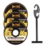 HERCULES Fly Fishing Tippet Pack of 3 with Fly Tippet holder 55 Yards