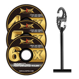 HERCULES Fly Fishing Tippet Pack of 3 with Fly Tippet holder 55 Yards