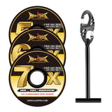 HERCULES Fly Fishing Tippet Pack of 3 with Fly Tippet holder 55 Yards