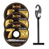 HERCULES Fly Fishing Tippet Pack of 3 with Fly Tippet holder 55 Yards