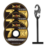 HERCULES Fly Fishing Tippet Pack of 3 with Fly Tippet holder 55 Yards