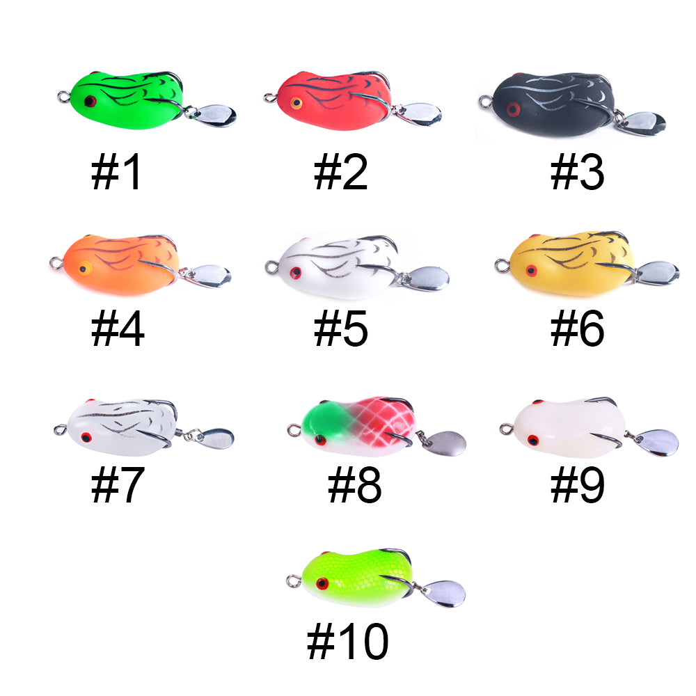 HERCULES Topwater Frog Lure Soft Fishing Lure with Sequin
