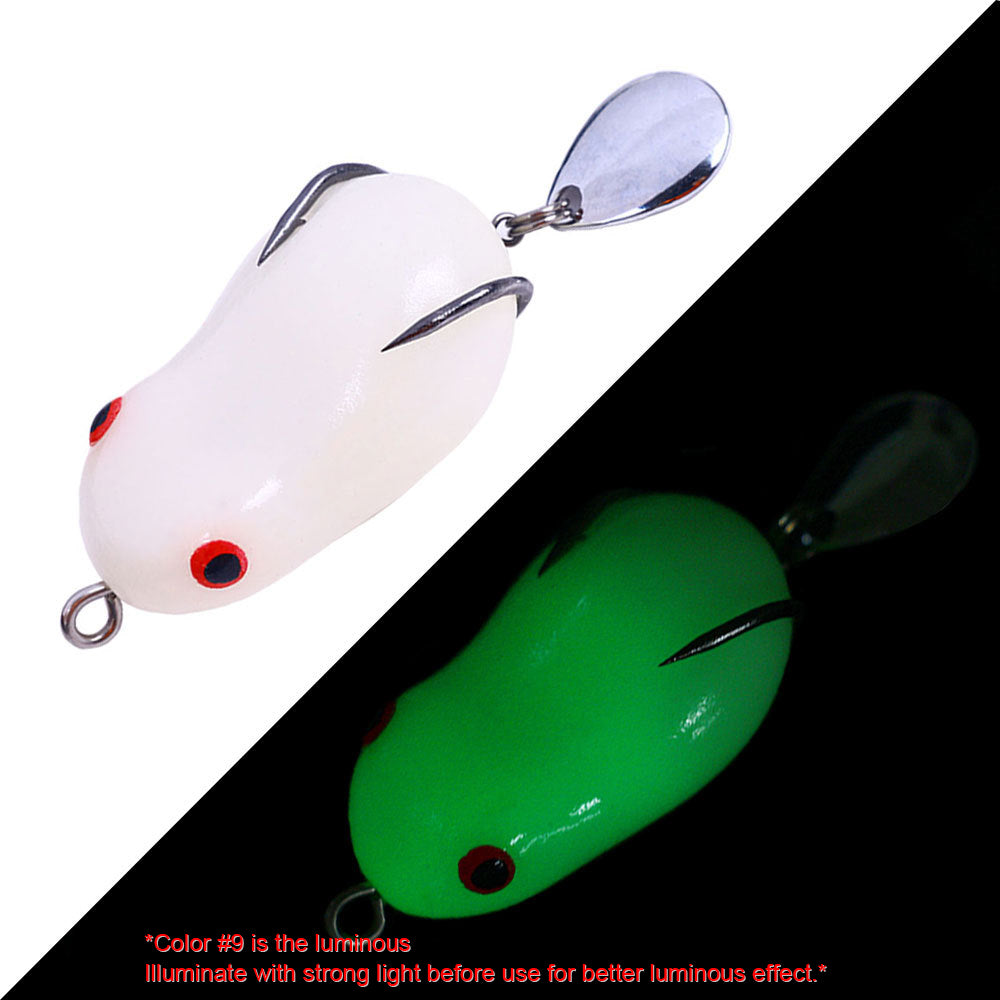 HERCULES Topwater Frog Lure Soft Fishing Lure with Sequin