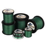 1000M 1094Yds Green 10lb-420lb HERCULES PE Braided Fishing Line 12 Strands