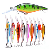 HERCULES Shallow Deep Diving Swimbait Minnow Fishing Lures(pack of 10)