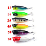 HERCULES Popper Esca da pesca Occhi 3D Wobbler Esca dura artificiale 6 pezzi