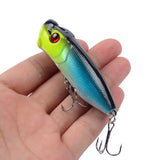 HERCULES Popper Esca da pesca Occhi 3D Wobbler Esca dura artificiale 6 pezzi