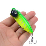 HERCULES Popper Esca da pesca Occhi 3D Wobbler Esca dura artificiale 6 pezzi