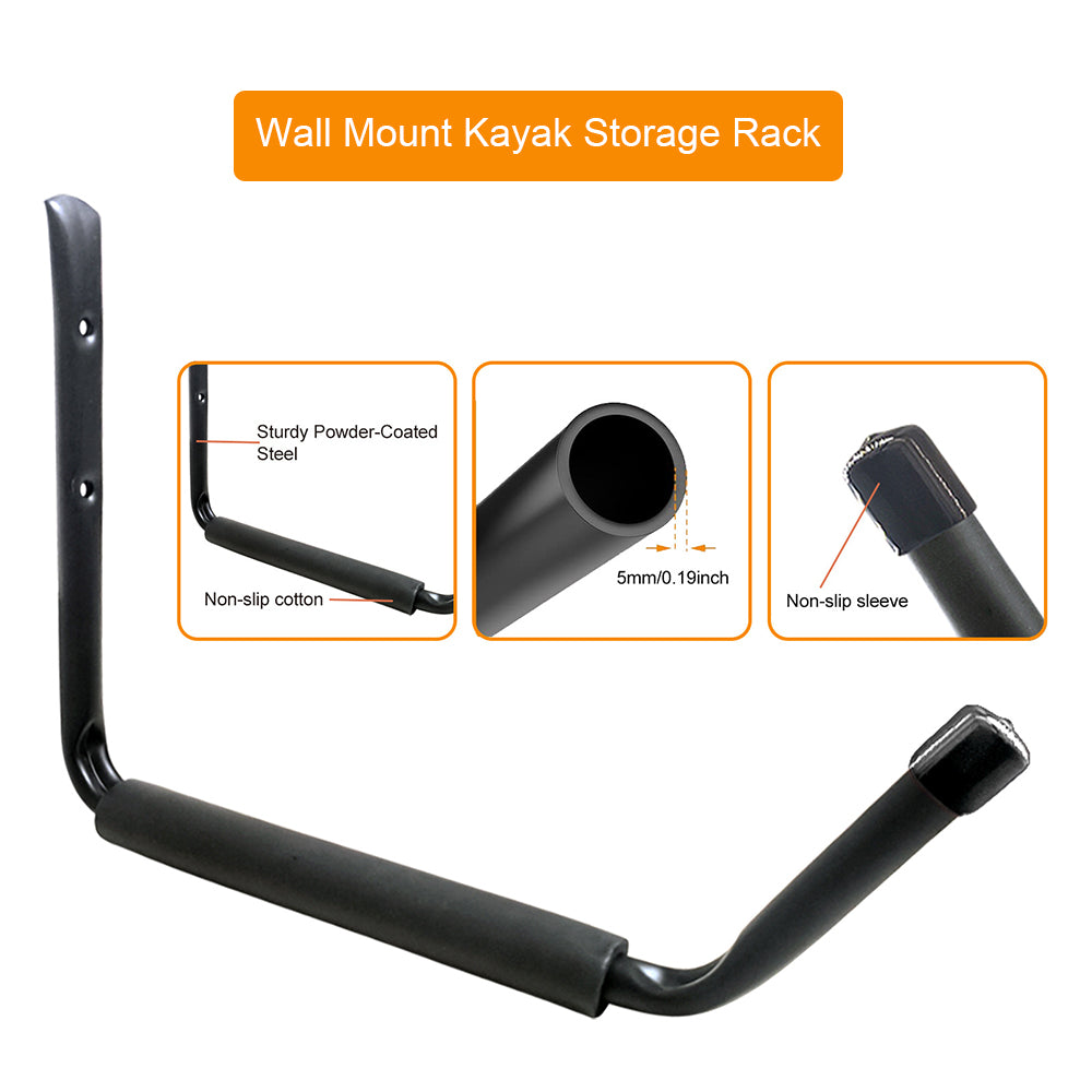 HERCULES Stainless Steel Kayak Wall Mount, Pack of 4pcs