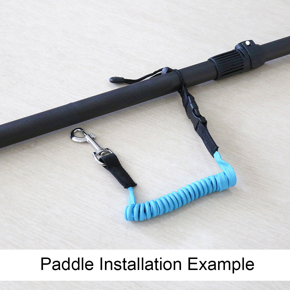 Anti-Lost Elastic Kayak Canoe Paddle Leash Coiled Lanysrds Pack of 2