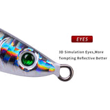 Esche da pesca in metallo HERCULES 7g - 100g Esche metalliche luminose Confezione da 5 pezzi