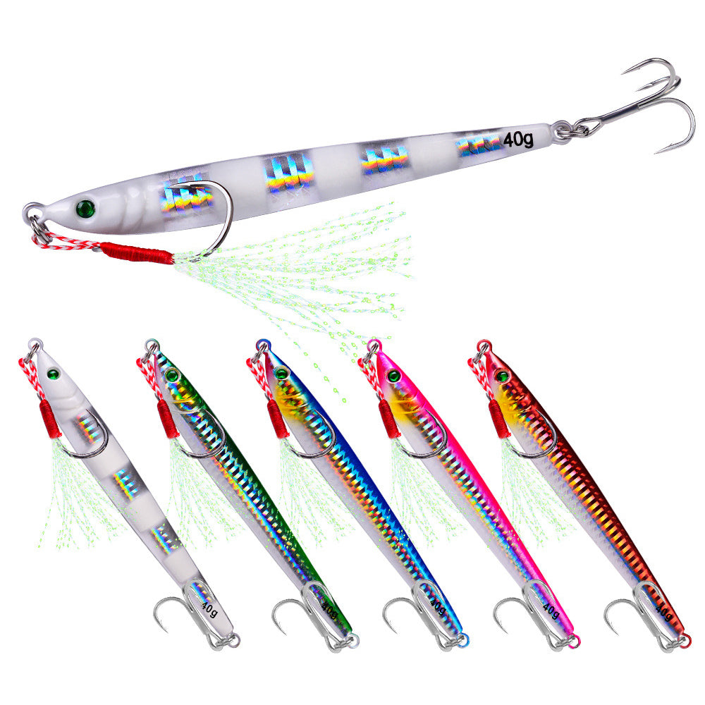 Esche da pesca in metallo HERCULES 7g - 100g Esche metalliche luminose Confezione da 5 pezzi