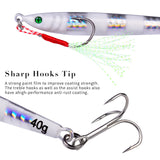 Esche da pesca in metallo HERCULES 7g - 100g Esche metalliche luminose Confezione da 5 pezzi