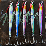 Esche da pesca in metallo HERCULES 7g - 100g Esche metalliche luminose Confezione da 5 pezzi