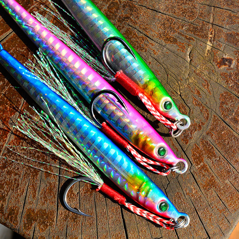 Esche da pesca in metallo HERCULES 7g - 100g Esche metalliche luminose Confezione da 5 pezzi