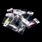 HERCULES Shallow Diving Minnow Lures Fishing Lures with Feather Tail, Pack of 10