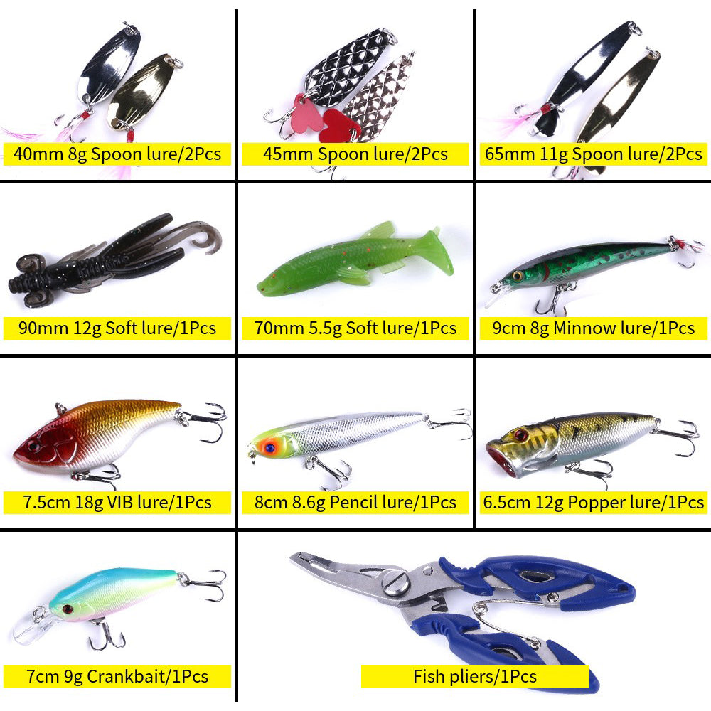 Kit di esche da pesca HERCULES da 110 pezzi