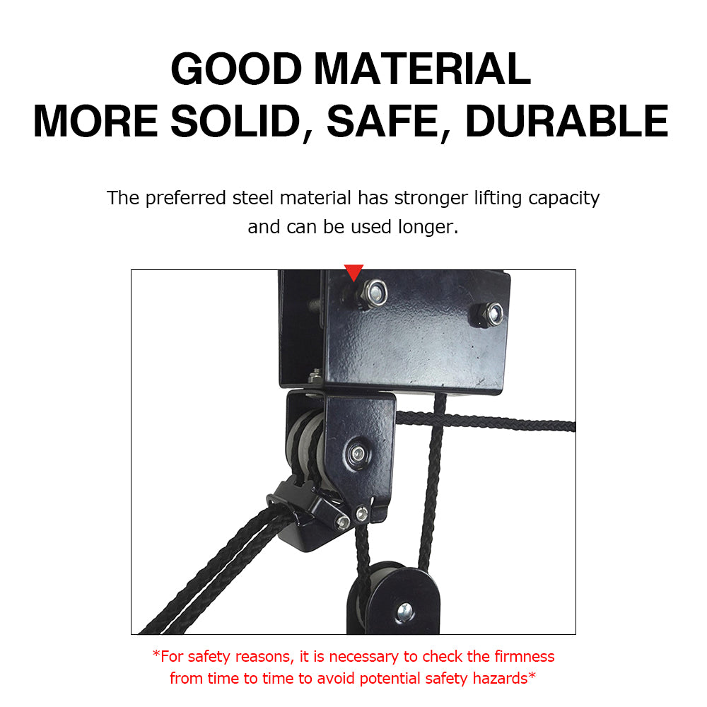 Kayak Storage Hoist for Canoes Bikes Ladders Overhead Pulley System