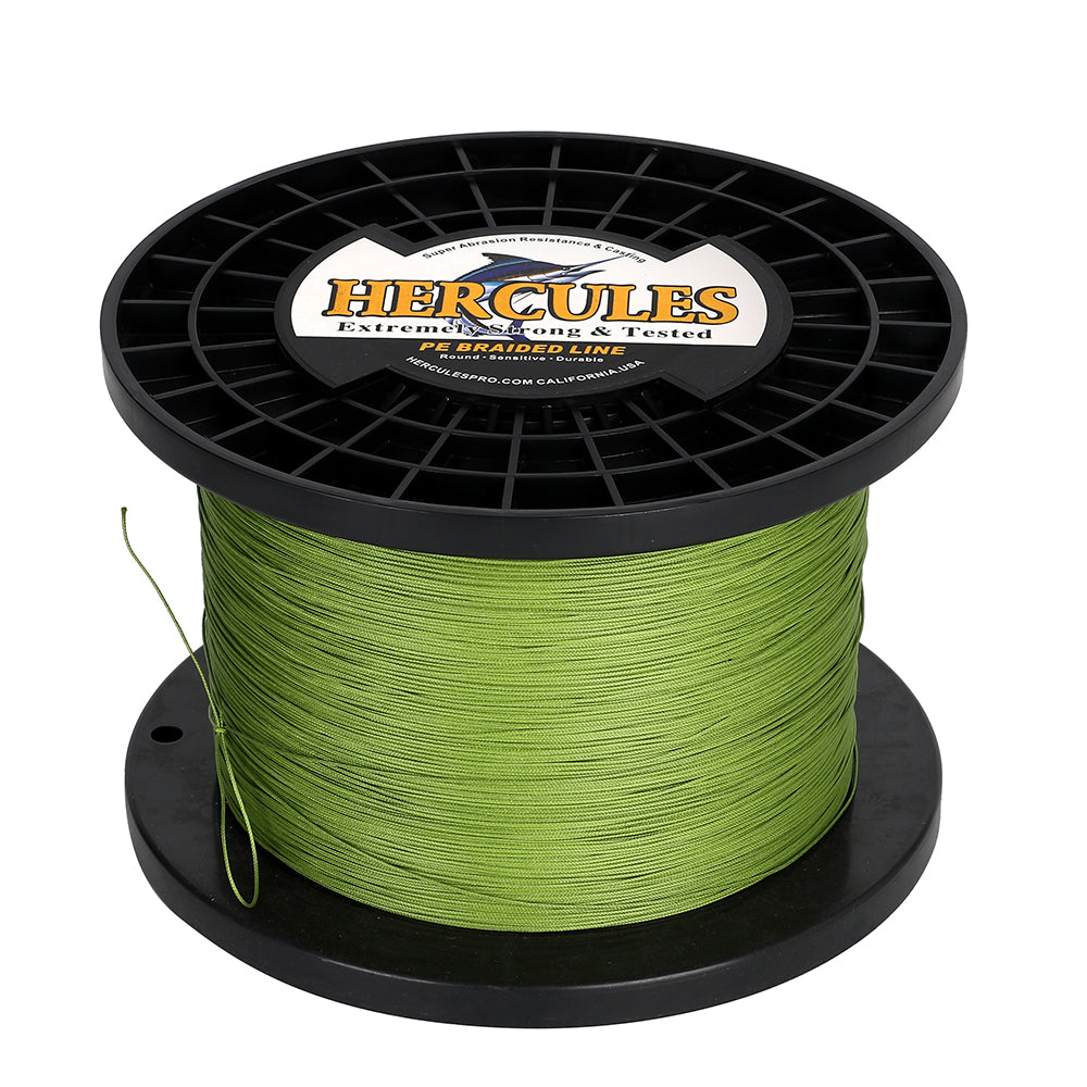 1000M 1094Yds Army Green 10lb-420lb HERCULES PE Braided Fishing Line 12 Strands