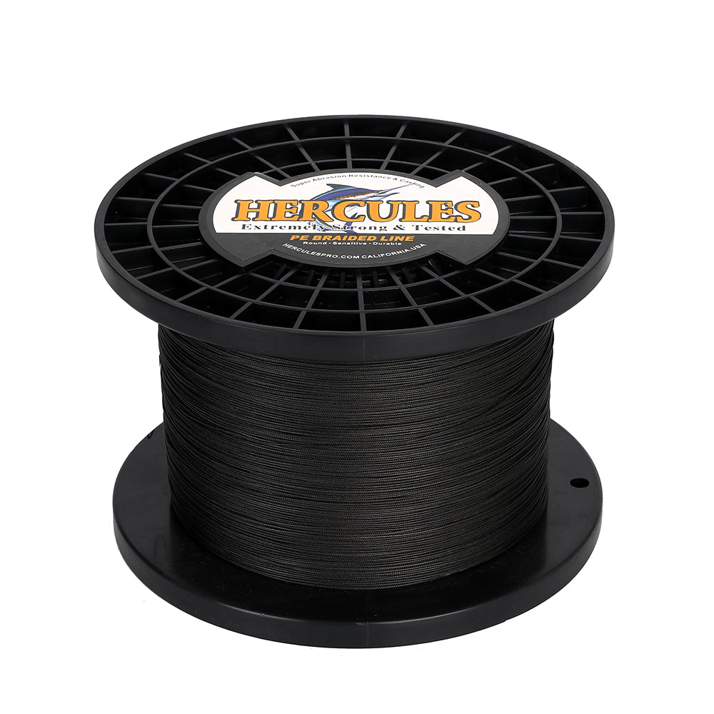 1000M 1094Yds Black 10lb-420lb HERCULES PE Braided Fishing Line 12 Strands